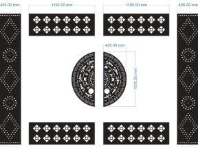 Thiết kế cắt cổng 4 cánh cnc đẹp mắt