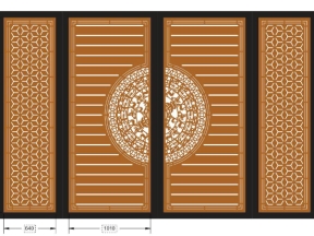 Thiết kế cắt cổng 4 cánh trống đồng cnc