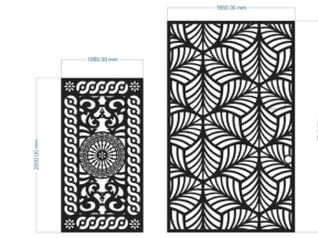 Thiết kế cnc cổng 1 cánh và vách lá đẹp