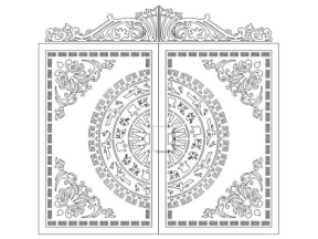 Thiết kế cnc cổng 2 cánh cả vòm đẹp