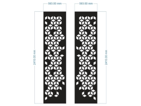 Thiết kế cnc cổng 2 cánh đơn giản nhất 2d