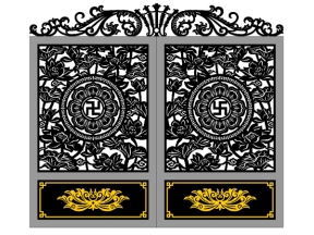 Thiết kế cnc cổng 2 cánh hoa sen