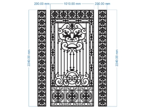 Thiết kế cnc cổng 2 cánh hoa văn đẹp