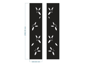 Thiết kế cnc cổng 2 cánh lá đẹp