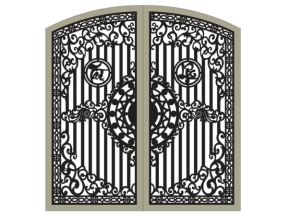 Thiết kế cnc cổng 2 cánh tài lộc đẹp