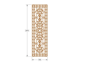 Thiết kế cnc cổng 4 cánh đẹp nhất dxf