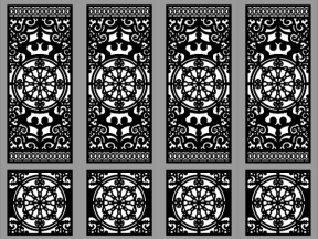 Thiết kế cnc cổng 4 cánh dxf