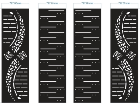 Thiết kế cnc cổng 4 cánh dxf mới