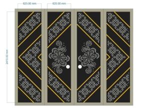 Thiết kế cnc cổng 4 cánh hoa văn mới 2025