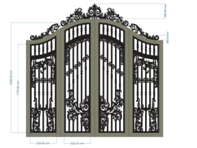 Thiết kế cnc cổng 4 cánh lá tây siêu hot