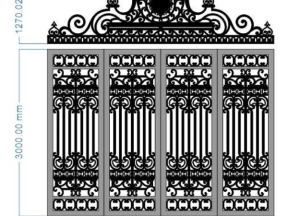 Thiết kế cnc cổng 4 cánh nhà biệt thự siêu đẹp