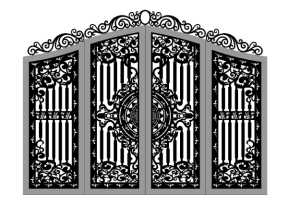 Thiết kế cnc cổng 4 cánh phong cách dxf