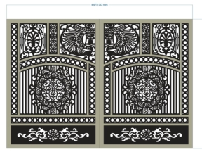 Thiết kế cnc cổng 4 cánh tân cổ điển