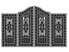 Thiết kế cnc cổng 4 cánh tân cổ điển mới