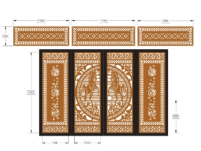 Thiết kế cnc cổng ngựa và ô thoáng