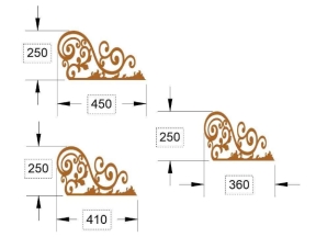 Thiết kế cnc hoa góc mái kính mới