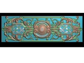 Thiết kế cnc hoa lá tây giữa hộp cột