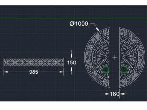 Thiết kế cnc hoa văn cổng trống đồng và đồng tiền