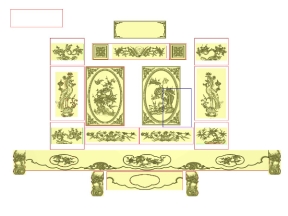 Thiết kế cnc hoa văn tủ thờ file jdpaint