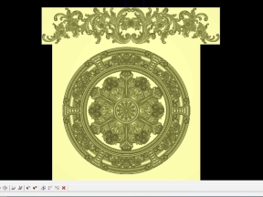 Thiết kế cnc mâm trần tròn kết hợp lá tây