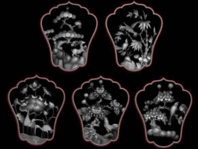 Thiết kế cnc vách ghế tứ quý tùng cúc trúc mai sen