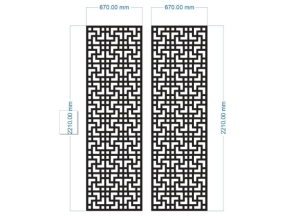 Thiết kế cnc vách ngăn đơn giản dxf 2d