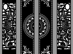 Thiết kế cổng 2 cánh cá chép cnc