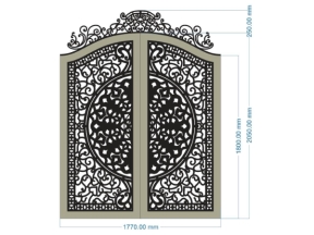 Thiết kế cổng 2 cánh cnc mới nhất tháng 8
