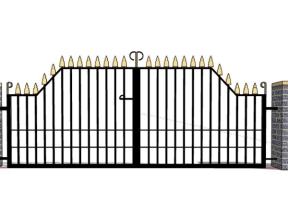 Thiết kế cổng 2 cánh đơn giản file su