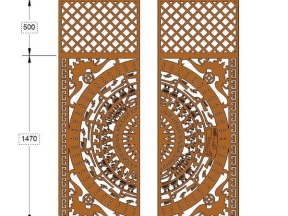 Thiết kế cổng 2 cánh trống dơi kết hợp vòm cổng