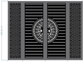 Thiết kế cổng 4 cánh bông tuyết cực đẹp cnc