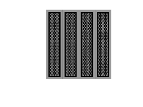 Thiết kế cổng 4 cánh bông tuyết đẹp cnc