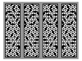 Thiết kế cổng 4 cánh cnc đơn giản model dxf