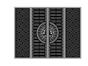 Thiết kế cổng 4 cánh cực đẹp model cnc