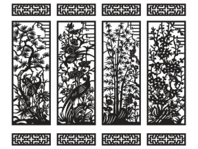 Thiết kế cổng cnc 4 cánh tứ quý