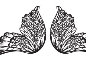 Thiết kế cổng cưới hình cánh bướm cnc mới nhất