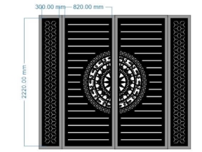 Thiết kế cổng trống đồng bông tuyết cnc mới
