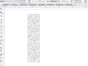 Thiết kế corel Vách ngăn đứng CNC