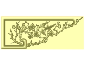 Thiết kế độc đáo mẫu Hoa góc CNC Chim tuyệt đẹp