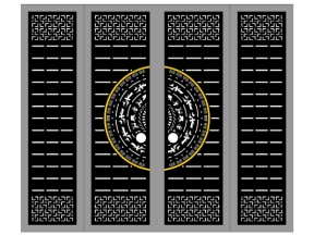 Thiết kế dxf cnc cổng 4 cánh đẹp
