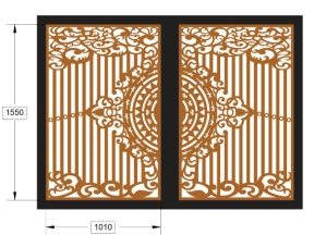 Thiết kế dxf cổng 2 cánh đẹp cnc