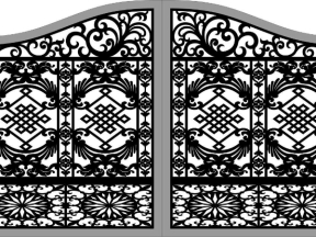 Thiết kế file bản vẽ cổng 2 cánh cnc mới