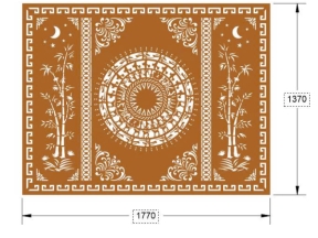 Thiết kế hàng rào cnc trống đồng trúc dxf