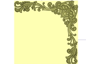 Thiết kế Hoa góc CNC họa tiết Hoa lá tây sang trọng