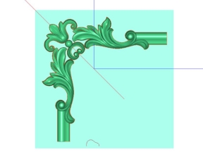 Thiết kế Jdpaint 3D Hoa góc CNC Lá tây đẹp