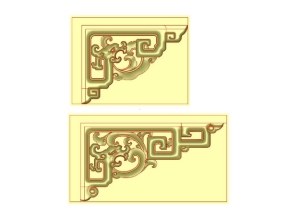 Thiết kế jdpaint Hoa góc CNC