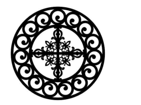 Thiết kế mái kính hoa văn tròn cnc