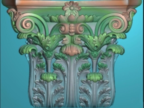 Thiết kế mẫu cnc cục chống hoa lá tây