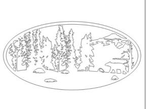 Thiết kế mẫu cnc tranh deco núi rừng
