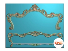 Thiết kế mẫu Giường cnc hoa lá tây jdp